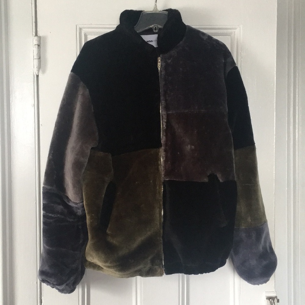 Fashion Nova Men’s Multicolored Faux Fur Jacket